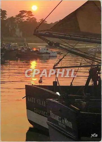 Cartes postales moderne La Bretagne pittoresque A l'abri dans le port Goetland au repos