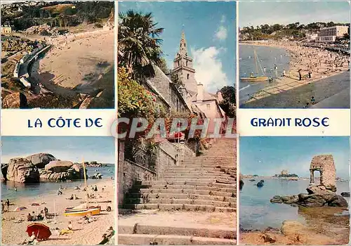 Cartes postales moderne La Cote de Granit Rose Les Escaliers de Brelevenez les Plages de Trebeurden Tregastel Perros et