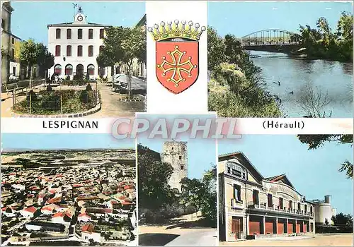 Moderne Karte Lespignan Herault