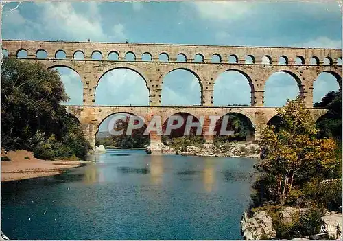 Moderne Karte Le Pont du Gard Aqueduc romain commence