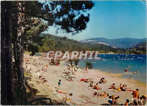 Moderne Karte Bassin de St Ferreol Hte Gar La plage