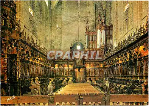Cartes postales moderne Saint Bertrand de Comminges Hte Garonne Le choeur de la Cathedrale Les stalles et le buffet d'or