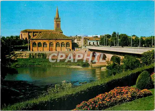 Cartes postales moderne Auterive Le pont sur l'Ariege et l'Eglise Ste Madeleine