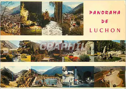 Cartes postales moderne Panorama de Luchon Haute Garonne Vue generale Les jardins du Casino