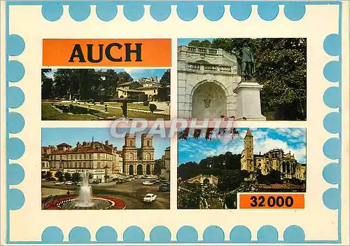 Cartes postales moderne Auch Gers Le Jardin Quantin Ortoland Statue de d'Artagnan