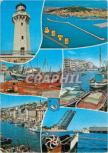 Cartes postales moderne Sete Herault Souvenirs de cette ile singuliere