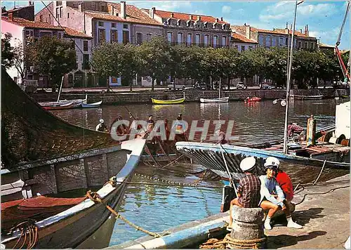 Moderne Karte Agde Herault Les quais de la Marine