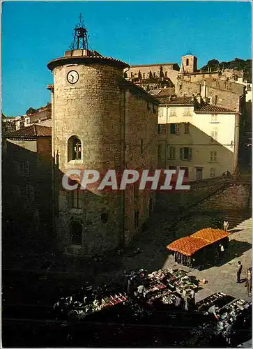 Moderne Karte Hyeres les Palmiers Place Massillon et Tour Saint Blaise