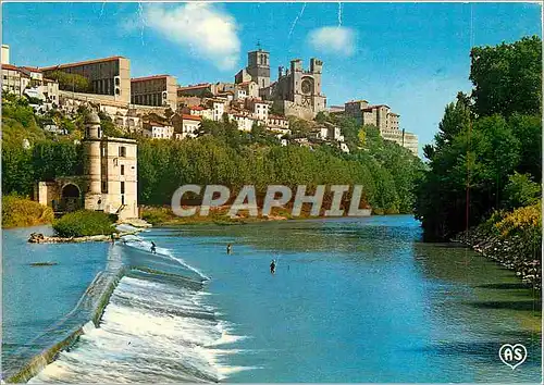 Cartes postales moderne Beziers Herault Vue Panoramique sur la Cathedrale St Nazaire dominant l'Orb
