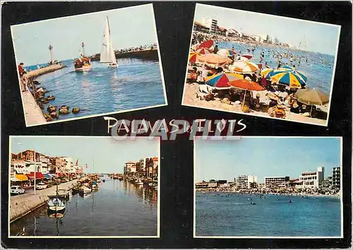 Cartes postales moderne Palavas les Flots Herault Le Canal et le Port Plage Rive droite