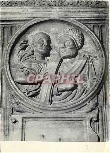 Cartes postales moderne Abbaye de Quarante Herault Un flamine et sa femme Medaillon funeraire