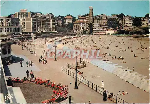 Cartes postales moderne Dinard La Plage et la Digue promenade