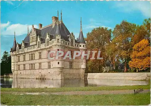 Cartes postales moderne Azay le Rideau Indre et Loire Le chateau et l'etang forme par l'Indre