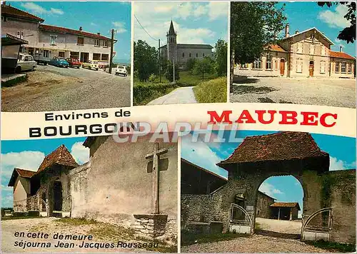 Moderne Karte Environs de Bourgoin Maubec