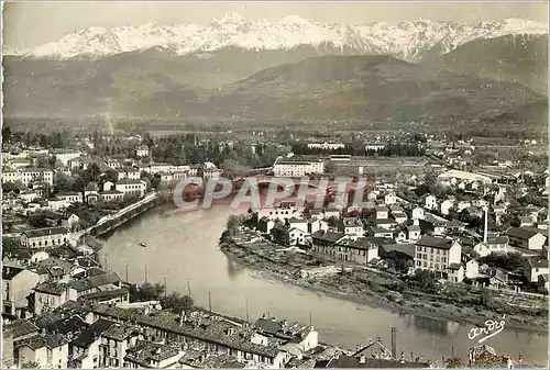 Moderne Karte Grenoble La Tranche I'lle Verte L'Isere et les Alpes