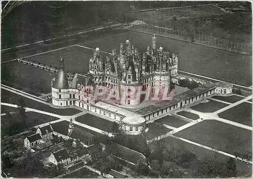 Moderne Karte Chambord L et C Le Chateau ensemble au Sud Ouest Vue aerienne