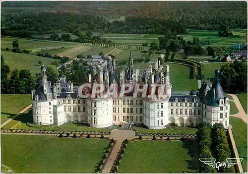 Moderne Karte Chateaux de la Loire Chambord Loir et Cher Le Chateau au fond la Foret