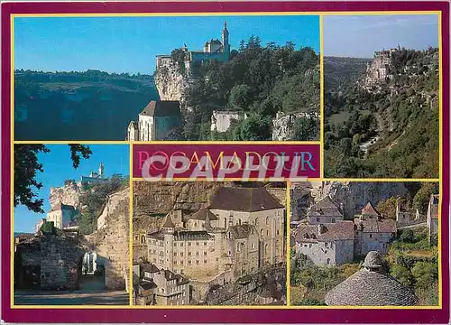 Moderne Karte Rocamadour Lot Haut Lieu de Pelerinage