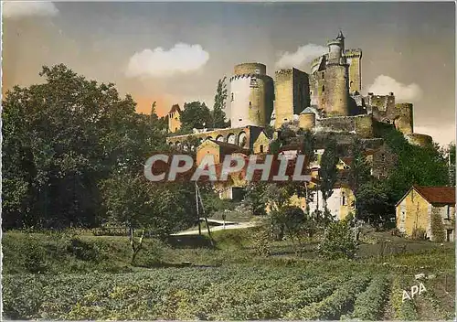 Moderne Karte Chateau de Bonaguil pres Fumel Lot Garonne