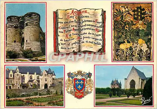 Cartes postales moderne Angers M et L Le Chateau du Roi Rene L'Ecusson des Plantagenet La Chapelle