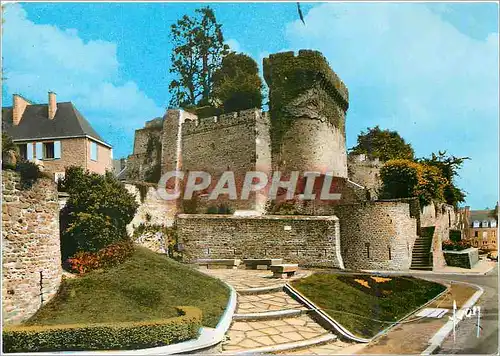 Moderne Karte Avranches Manche Le Vieux Donjon et les Remparts