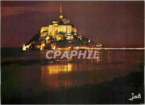 Cartes postales moderne Le Mont Saint Michel Vue de nuit