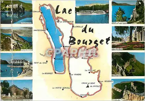 Cartes postales moderne Paysages de Savoie Le Lac du Bourget le Revard et Chambery