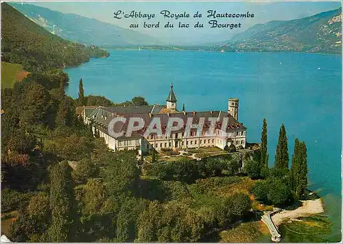 Moderne Karte Le Lac du Bourget Savoie L'Abbaye de Hautecombe