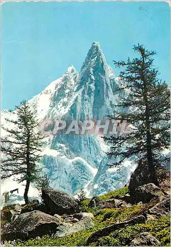 Cartes postales moderne Chamonix Mont Blanc Les Drus et l'Aiguille Verte depuis le Montenvers