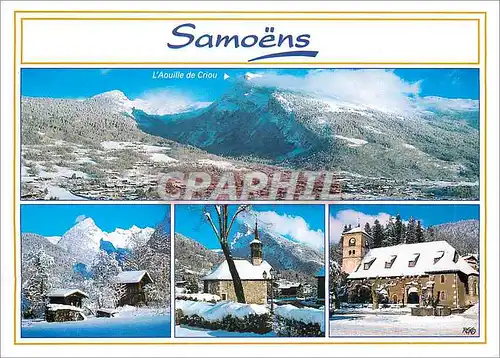 Cartes postales moderne Le Haut Faucigny Haute Savoie Samoens Panorama sur la station la chapelle du Berouze l'Eglise