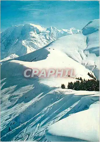 Cartes postales moderne Haute Savoie Le Mont Joux L'Epaule du Joly et les Miages depuis le Mont Joux