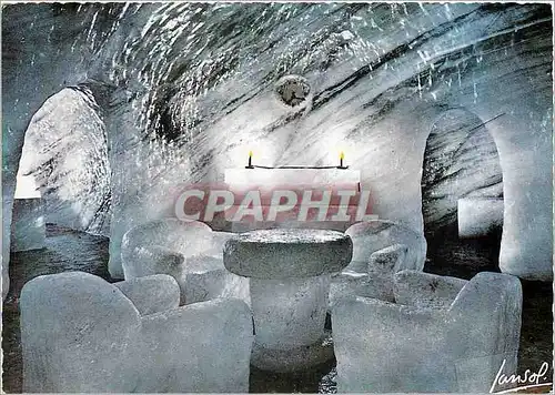 Cartes postales moderne Chamonix le Montenvers La Grotte de la Mer de Glace La Salle a manger