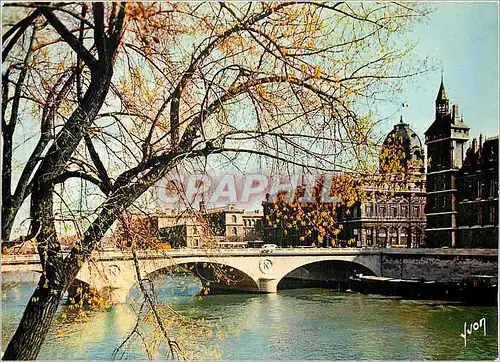 Moderne Karte Paris La Seine au Pont au Change