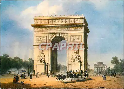 Moderne Karte Paris du Temps Jadis L'Arc de Triomphe de l'Etoile au temps de Louis Philippe