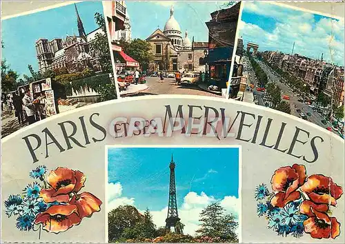 Cartes postales moderne Paris Notre Dame Montmartre Les Champs Elysees Tour Eiffel