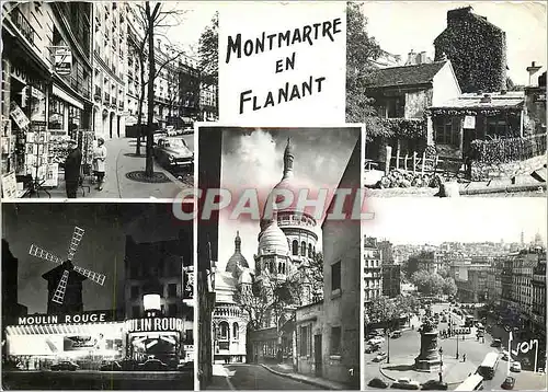 Moderne Karte Paris Arondissement Rue du Chevalier de la Barre Rue Caulaincourt Le Lapin agile Le Moulin Rouge