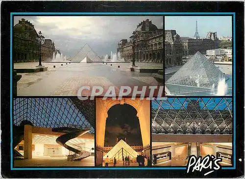 Moderne Karte Paris La Pyramide du Louvre