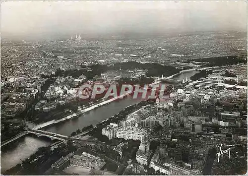 Cartes postales moderne Paris Vue panoramique prise de la Tour Eiffel sur la Seine et la butte Montmartre