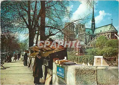 Cartes postales moderne Paris Bouquinistes Quai de la Tournelle et Notre Dame