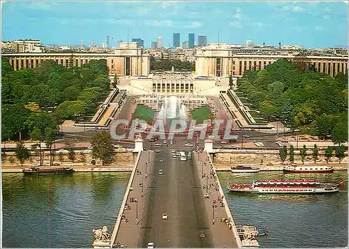 Cartes postales moderne Paris Le Pont d'lena et les Jardins du Trocadero