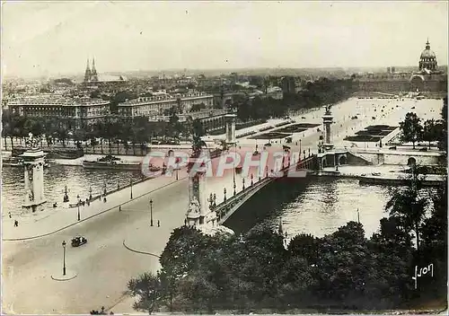 Moderne Karte Paris Pont Alexandre III et Esplanade des Invalides