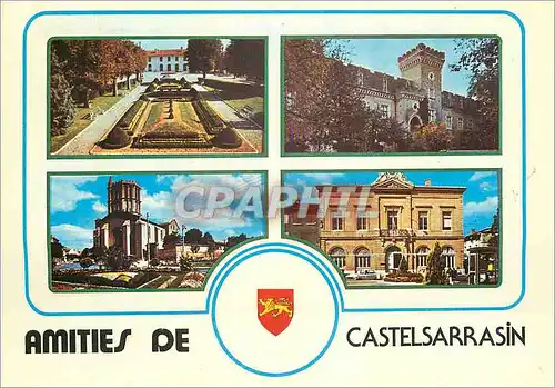 Moderne Karte Castelsarrasin Tarn et Garonne Le Jardin de la Gare Le Chateau de Terride