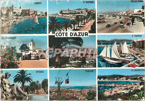 Cartes postales moderne Cote d'Azur Cannes St Raphael Frejus Plage