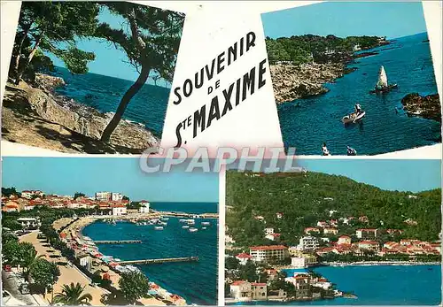 Moderne Karte Souvenir de Sainte Maxime