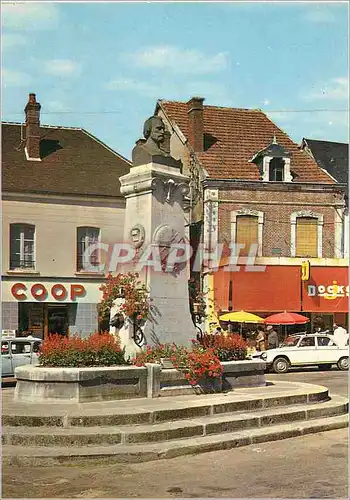Moderne Karte Toucy Yonne Statue de Pierre Larousse lexicographe ne a Toucy Coop