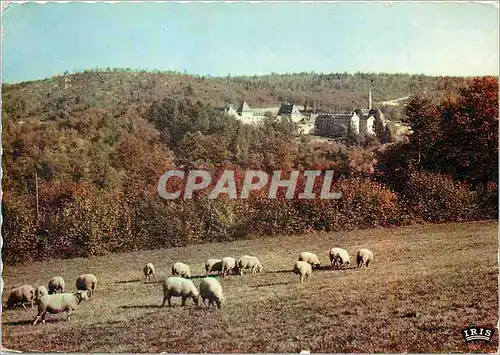 Moderne Karte Reflets du Morvan Abbaye de la Pierre Qui Vire Vue generale cote sud