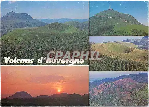 Moderne Karte Auvergne Volcans de la chaine des puys Puy de Dome Puy de Pariou