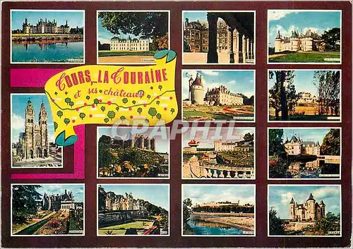 Cartes postales moderne En Val de Loire Le long des cotesux courbes les chateaux