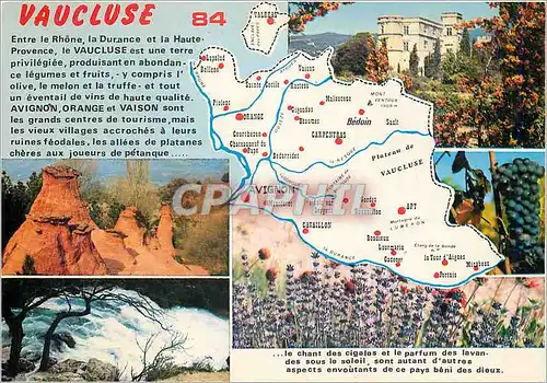 Cartes postales moderne Department du Vaucluse Le departement est forme du Comtat Venaissin de la Principaute d'Orange