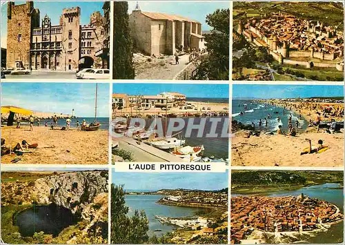 Cartes postales moderne L'Aude Pittoresque Narbonne Les Auzils Carcassonne Port la Nouvelle